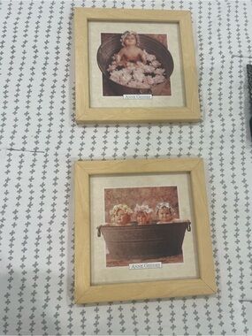 Framed Nursery Prints in Light Wood (Set of 2)